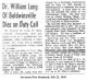 Dr. William M. Long Dr. William M. Long